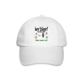 Dart Sprüche Lustige Witzige Humor is Calling - Baseballkappe - Weiß/Weiß - Vorne