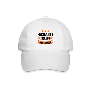 Facharztprüfung Bestanden Facharzt Abschluss - Baseballkappe - Weiß/Weiß - Vorne
