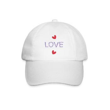LIEBE. PAAR. ICH HABE GERADE GEHEIRATET. Junggesellinnenabschied. HEILIGER VALENTINSTAG. - Baseballkappe - Weiß/Weiß - Vorne