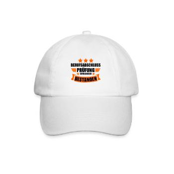 Berufsabschluss Prüfung bestanden für Gesellen - Baseballkappe - Weiß/Weiß - Vorne