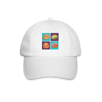 German Streetfood Kollektion - Baseballkappe - Weiß/Weiß - Vorne