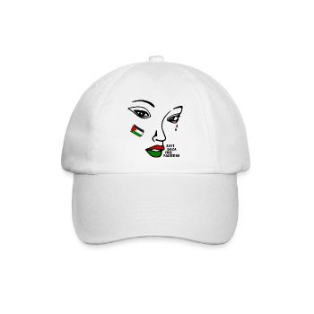 Save gaza free palestine women - Baseball Cap - white/white - Front