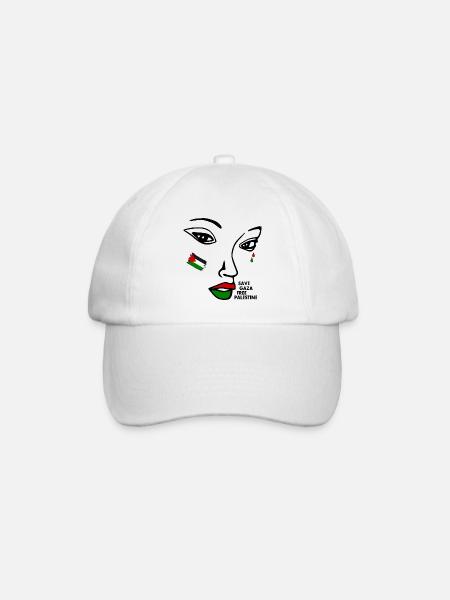 Save gaza free palestine women - Baseball Cap - white/white
