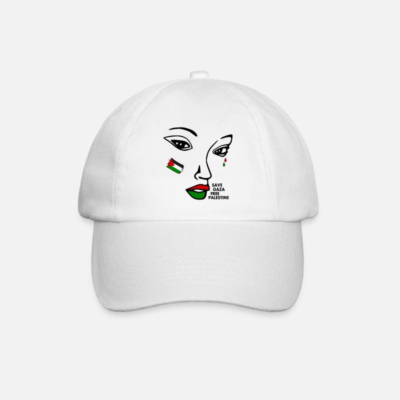 Save gaza free palestine frau - Baseballkappe - Weiß/Weiß