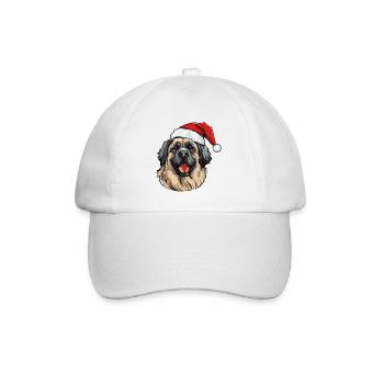 Leonberger Dog Christmas Portrait Xmas - Baseball Cap - white/white - Front