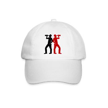 Buveur Bière Silhouette - Casquette classique - blanc/blanc - Devant