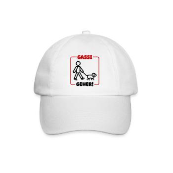 Chien promenant le chien - Casquette classique - blanc/blanc - Devant