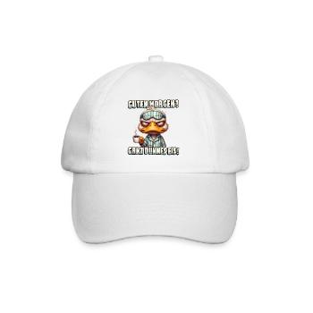 Guten Morgen Ganz dünnes Eis Ente mit Kaffee - Baseballkappe - Weiß/Weiß - Vorne