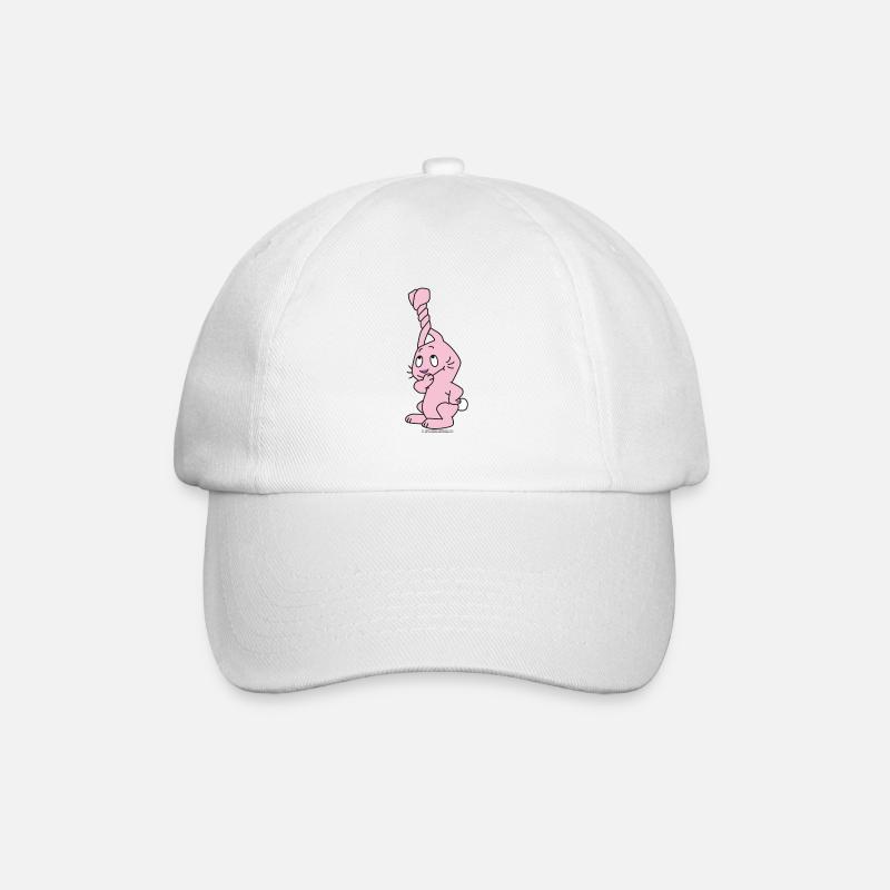 Hase mit verdrehten Ohren - Baseballkappe - Weiß/Weiß