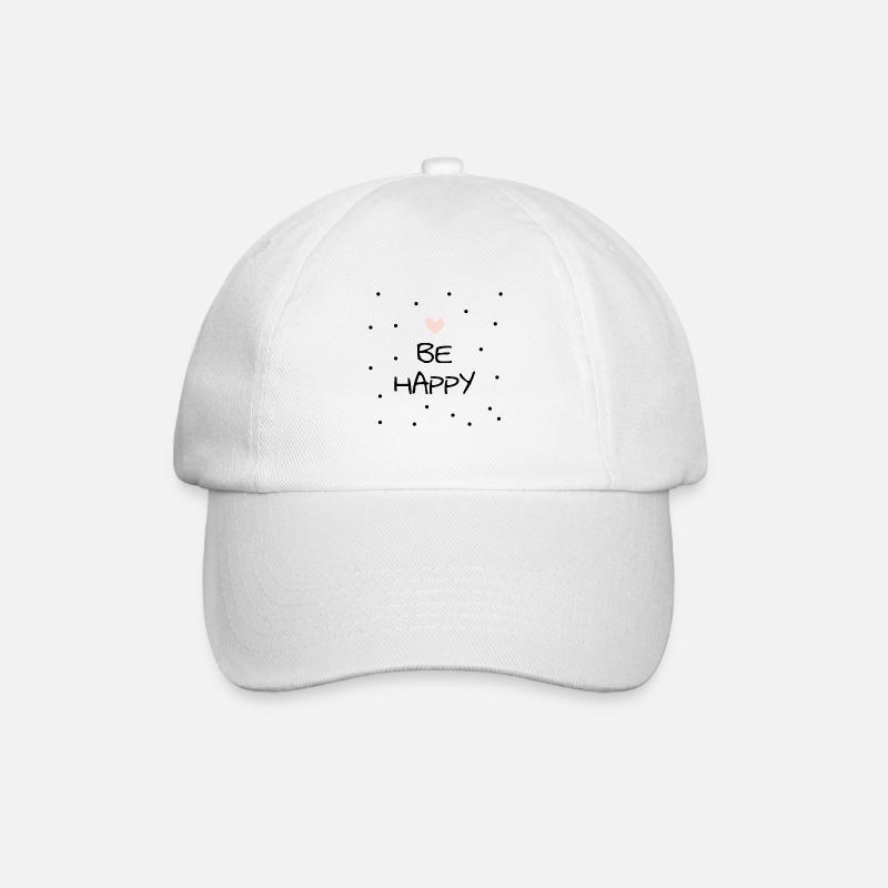 Être heureux - Casquette classique - blanc/blanc