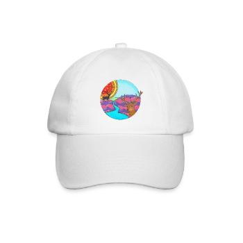 Scottish Stags in Highlands - Baseball Cap - white/white - Front