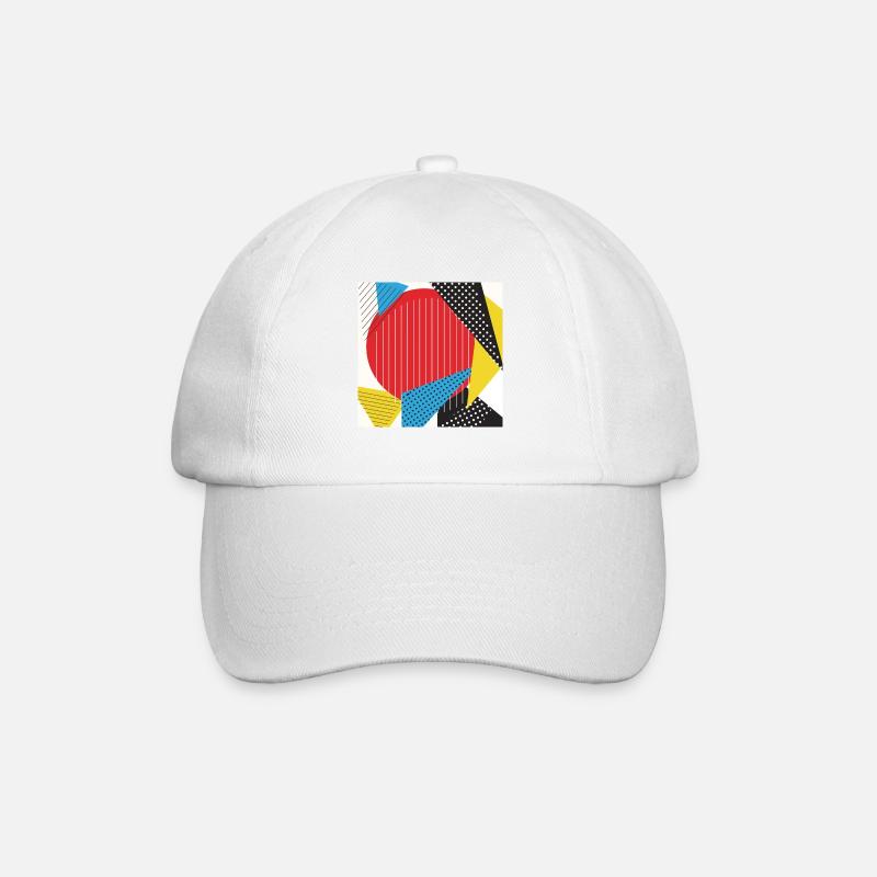 Géométrie collage Couleurs abstraites - Casquette classique - blanc/blanc