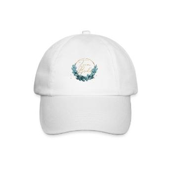 mariée de l'équipe de couronne de lierre bleu - Casquette classique - blanc/blanc - Devant