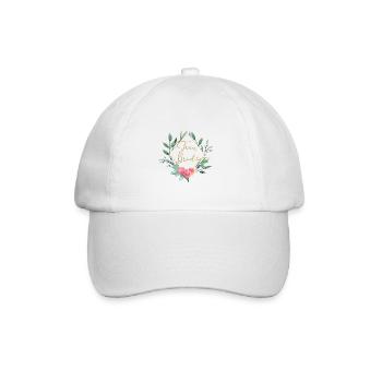 Team Bride 2 Flowers Hexagon - Baseball Cap - white/white - Front