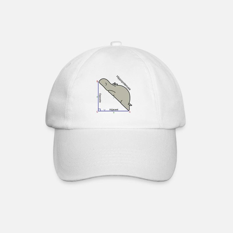 Hypotenuse math humor - Baseball Cap - white/white