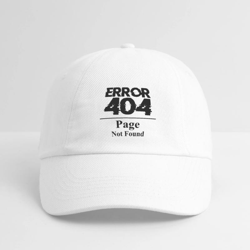 Error 404 Page not found saying page Internet bug Baseball Cap