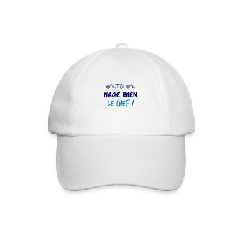 Tshirt Nage bien chef humour sport cadeau fun - Casquette classique - blanc/blanc - Devant