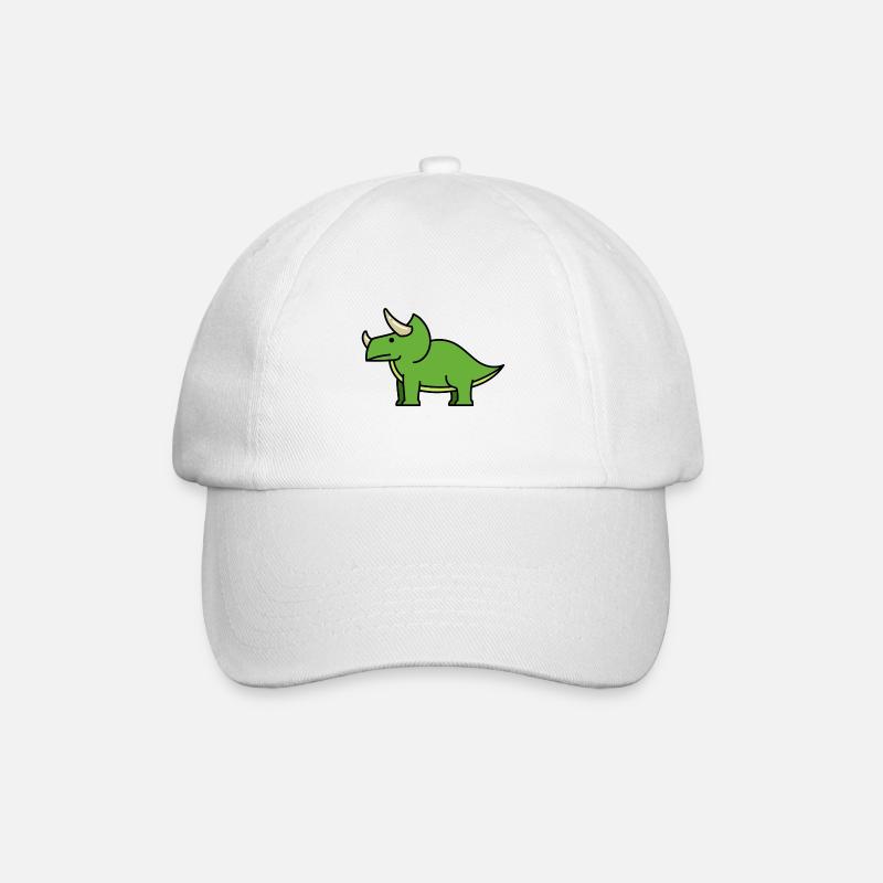 triceratops - Baseballkappe - Weiß/Weiß