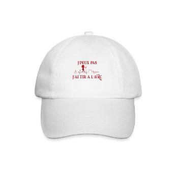 j'peux pas j'ai tir à l'arc idée cadeau femme - Casquette classique - blanc/blanc - Devant