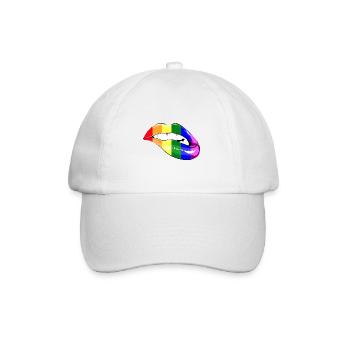 LGBT Rainbow Lips pour Gay Gay Lesbia - Casquette classique - blanc/blanc - Devant