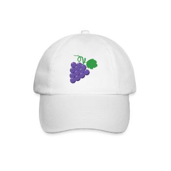 grapes - Baseball Cap - white/white - Front
