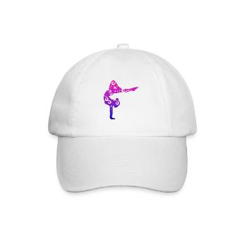 Gymnastics girl gymnast yoga pose gift - Baseball Cap - white/white - Front