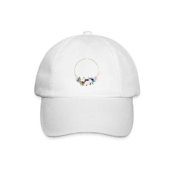 Circle Flowers Bouquet - Baseball Cap - white/white - Front