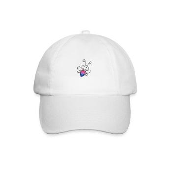 Bisexuelle Biene Bine Design Schwarz - Baseballkappe - Weiß/Weiß - Vorne