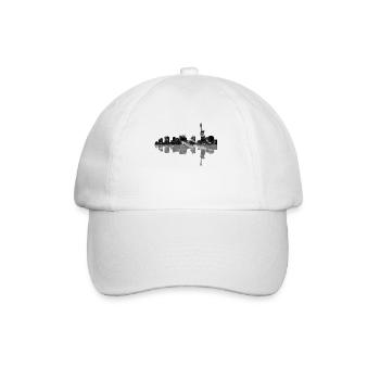 New York Skyline Vintage - Baseballkappe - Weiß/Weiß - Vorne
