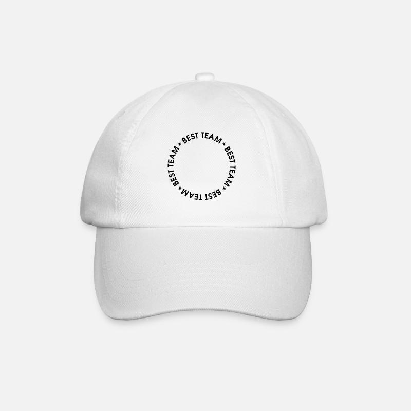 Best team circle with stars black - Baseball Cap - white/white