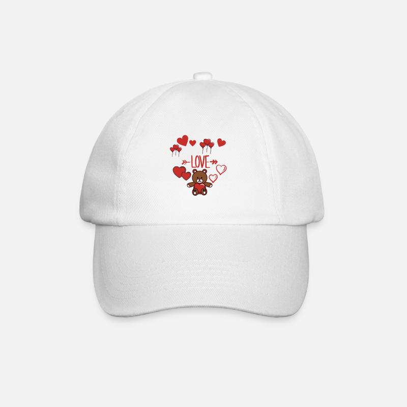 LIEBE - Baseballkappe - Weiß/Weiß