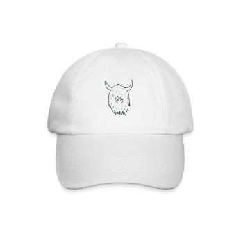 Vache Highland - Casquette classique - blanc/blanc - Devant