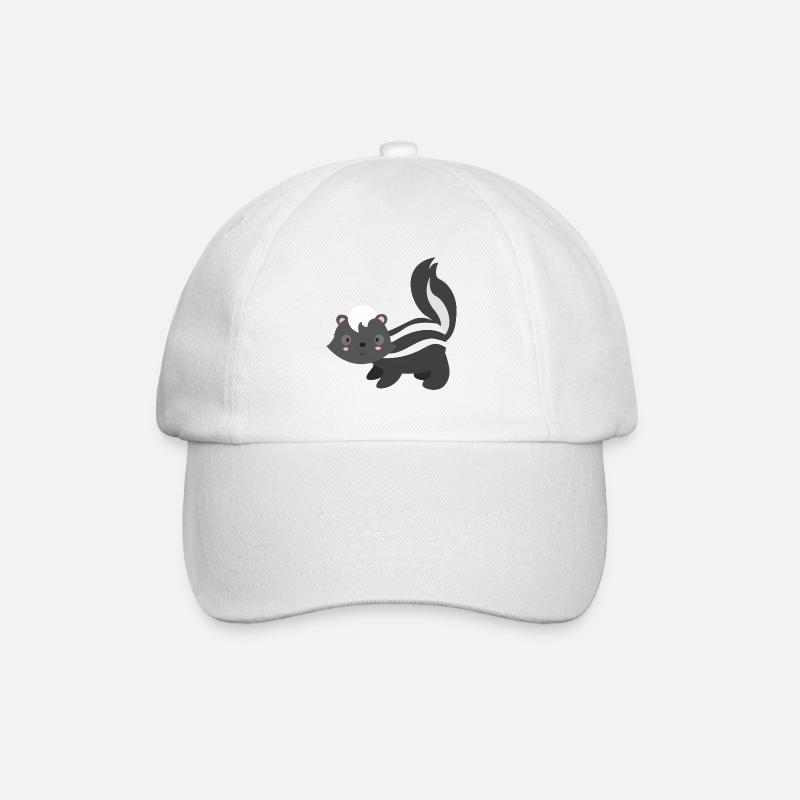 Stinktier - Baseballkappe - Weiß/Weiß