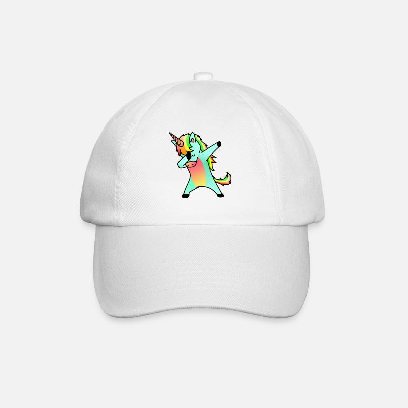 cooles Einhorn - Baseballkappe - Weiß/Weiß