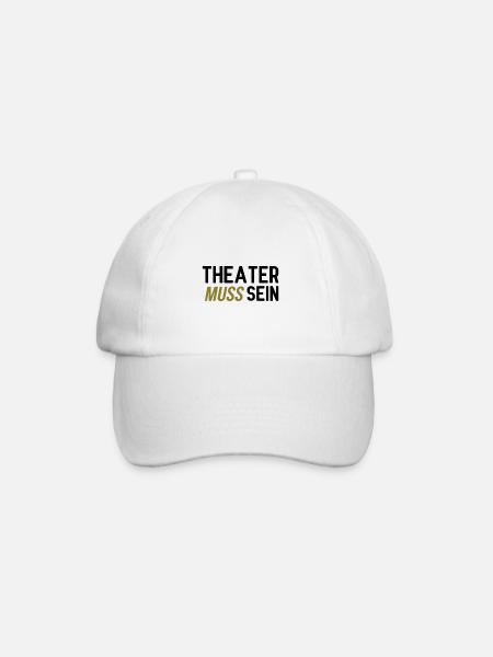 Theater muss sein - Baseballkappe - Weiß/Weiß