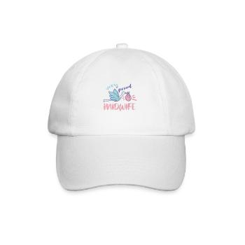 Very proud midwife midwife stork brings baby - Baseball Cap - white/white - Front