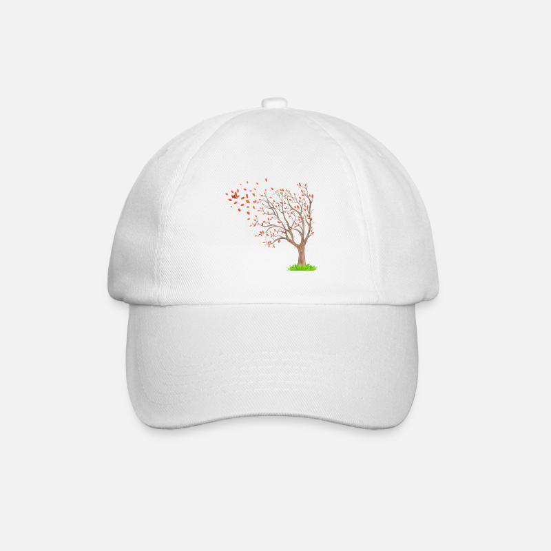 Arbre de vie et papillon - Casquette classique - blanc/blanc