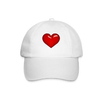 RED HEART - Baseball Cap - white/white - Front