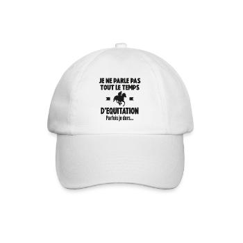 Je Ne Parle Pas Tout Le Temps D'équitation Cadeau - Casquette classique - blanc/blanc - Devant