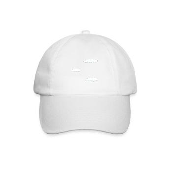 sky background three clouds - Baseball Cap - white/white - Front