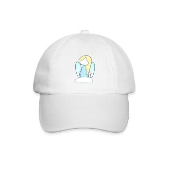 Angel Figure Cloud Girl cartoon - Baseball Cap - white/white - Front
