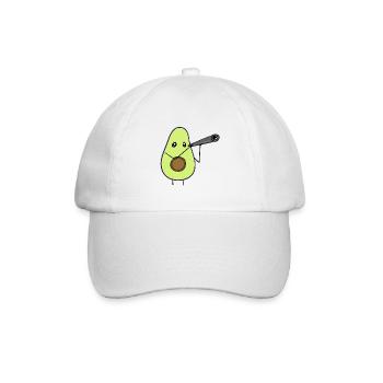 dessin animé avocat nourriture à la recherche de l’amour - Casquette classique - blanc/blanc - Devant