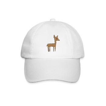 small deer animal symbol cartoon - Baseball Cap - white/white - Front