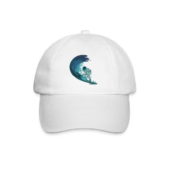ASTRONAUT SPACE SURFER SURF SURFING SURF MOTIF - Baseball Cap - white/white - Front