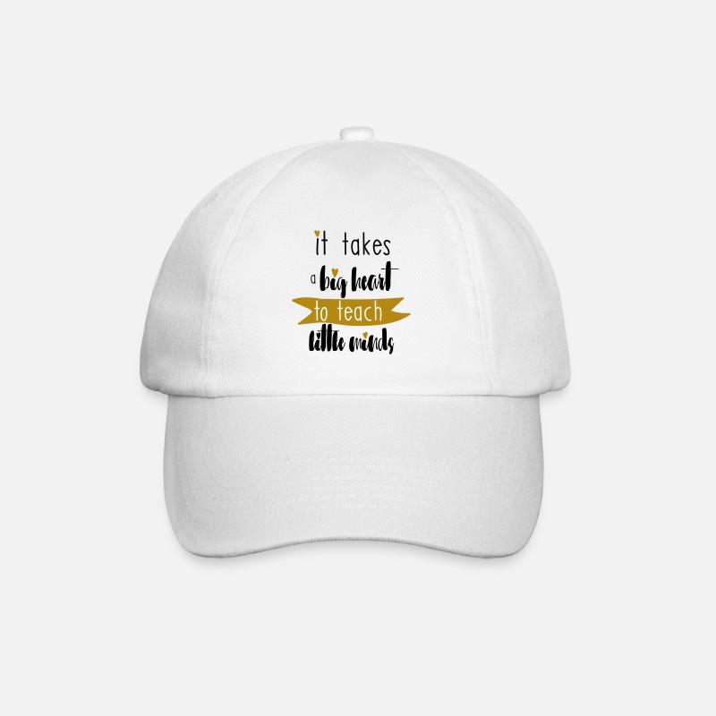LEHRER LEHRERIN GROßES HERZ GEISTE SPRUCH GESCHENK - Baseballkappe - Weiß/Weiß
