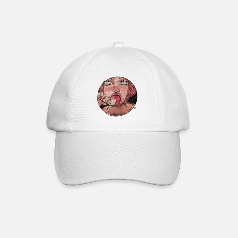 Fille de crème glacée - Casquette classique - blanc/blanc