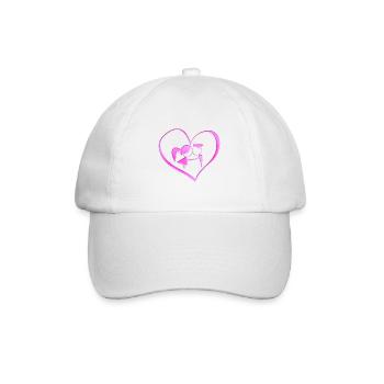Symbol herz liebespaar pärchen rosa - Baseballkappe - Weiß/Weiß - Vorne