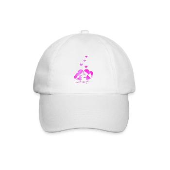 Liebespaar lesbisch rosa glitzer liebe - Baseballkappe - Weiß/Weiß - Vorne