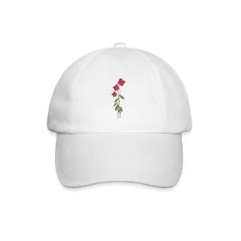 fleurs de rose plante rose - Casquette classique - blanc/blanc - Devant