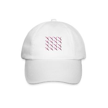 le filet croise le motif rose - Casquette classique - blanc/blanc - Devant